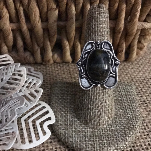 The Metal Daisy Jewelry - Tigers Eye Handcrafted Ring Sterling